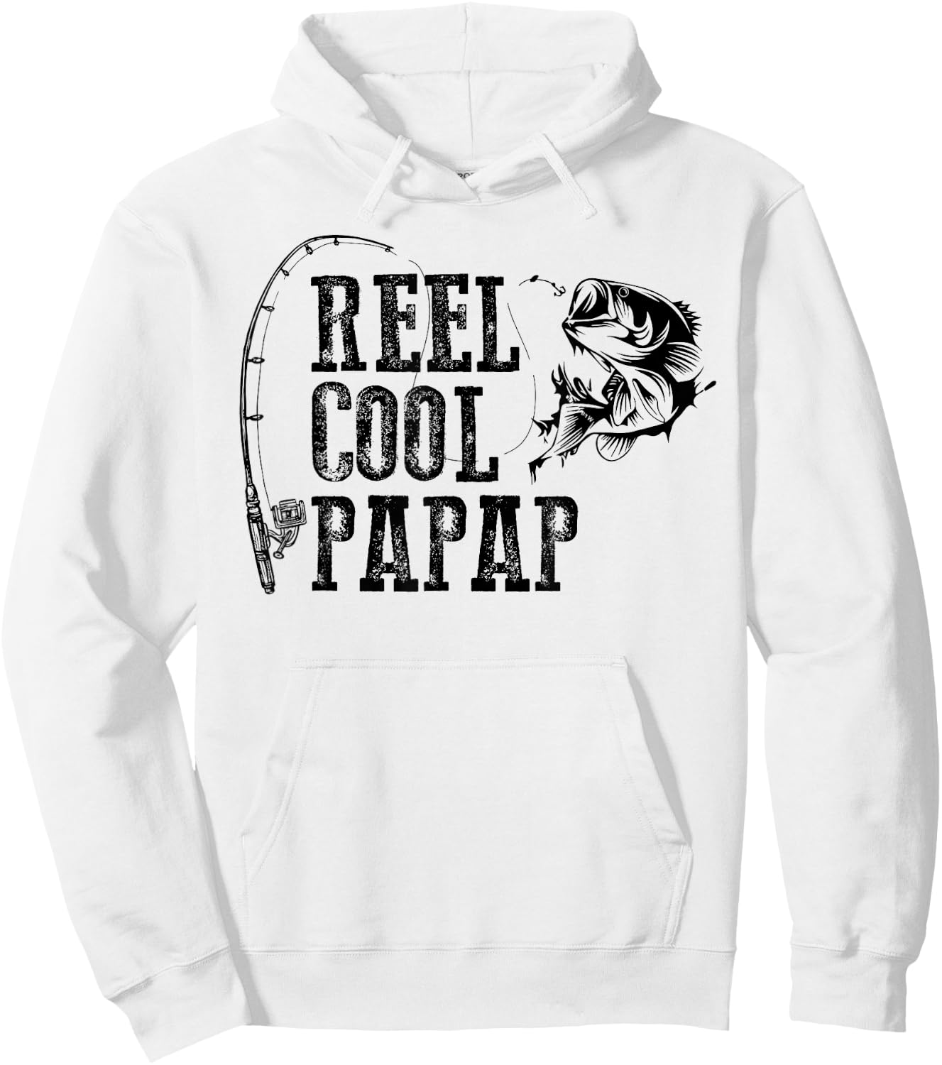 Papap Fishing: Reel Cool Papap Funny Gift Hoodie - Hoodie | White