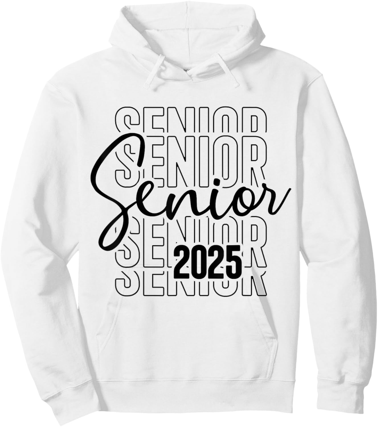 Senior 2025 graduate college university graduation class of Hoodie - Hoodie | White