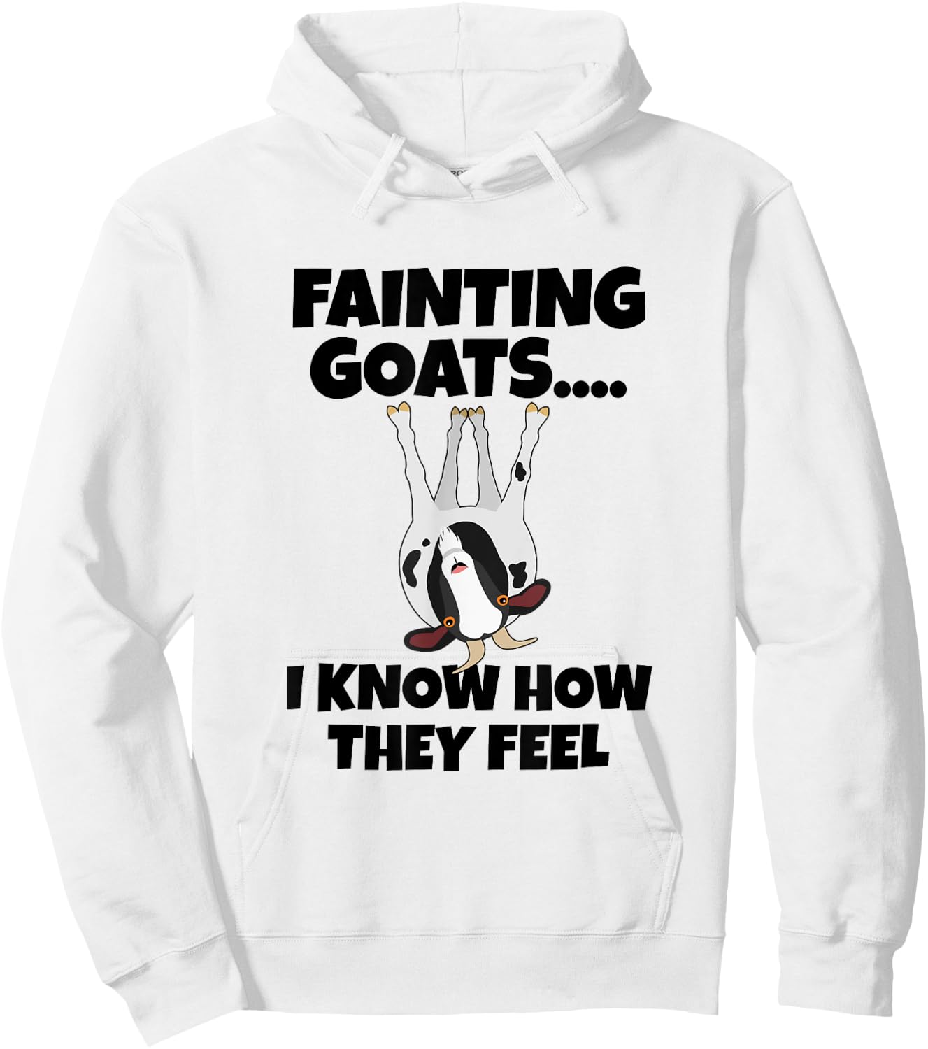 Goat Lovers Apparel | Farm Meme Pun Funny Fainting Goats Hoodie - Hoodie | White