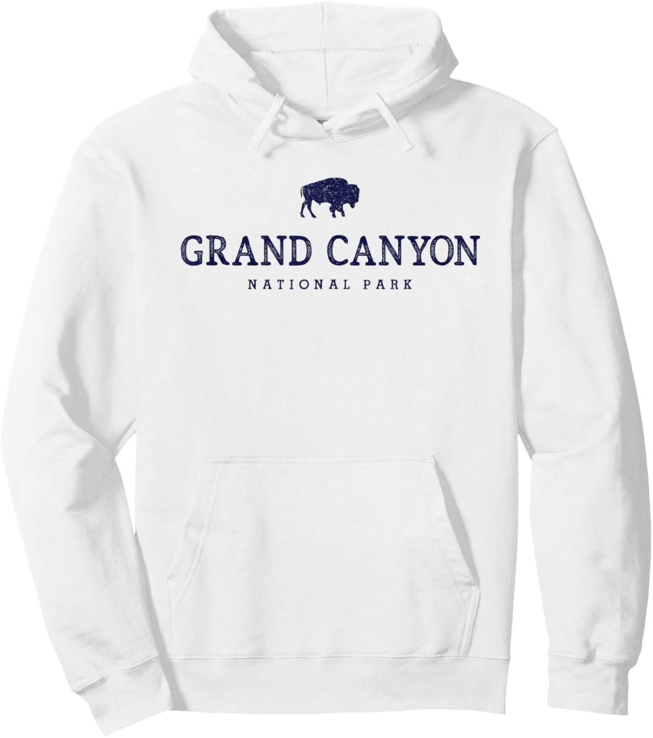 Grand Canyon National Park Arizona Bison Men Souvenir Hoodie - Hoodie | White