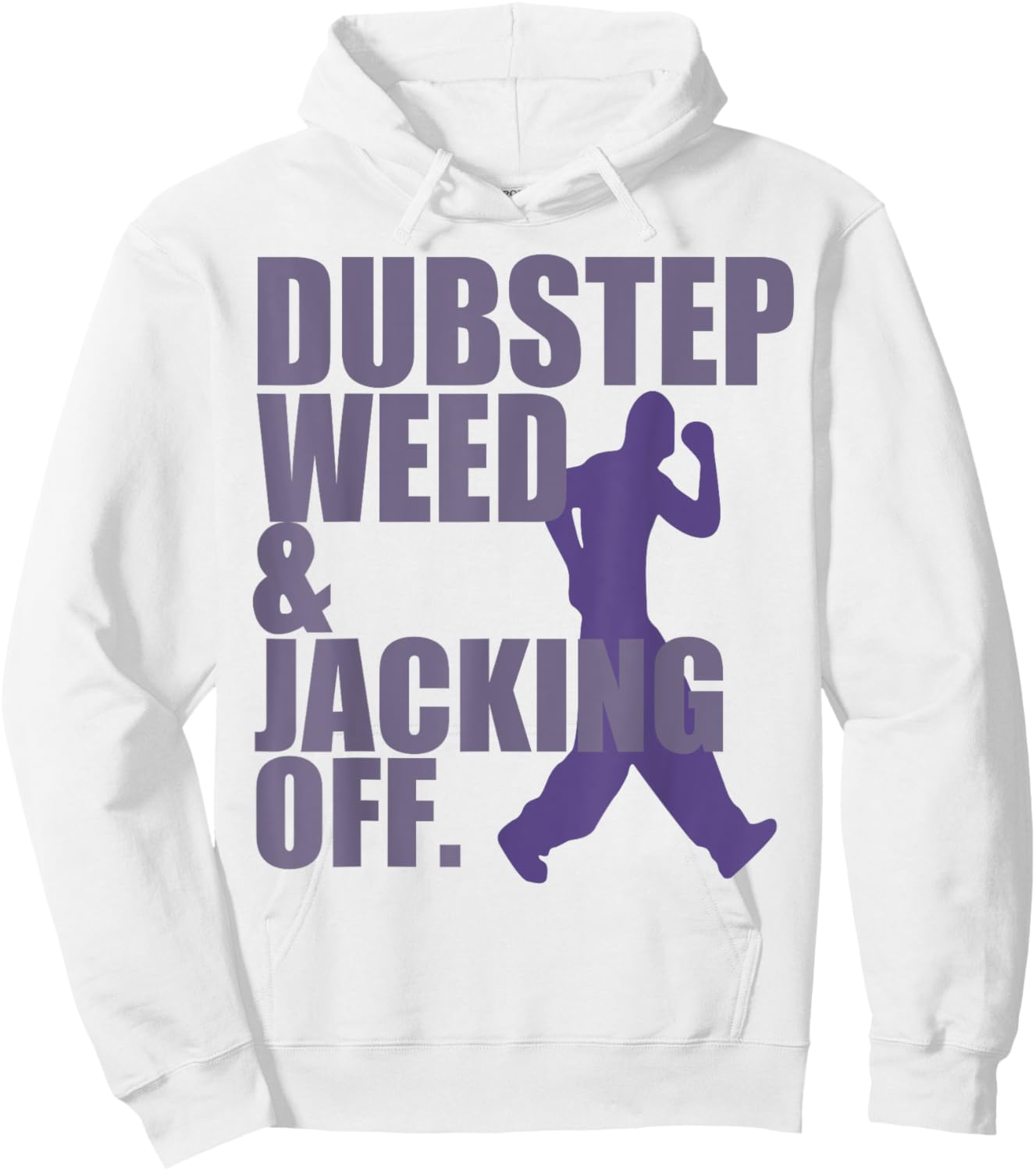 Dubstep Weed Jacking Off Hoodie - Hoodie | White