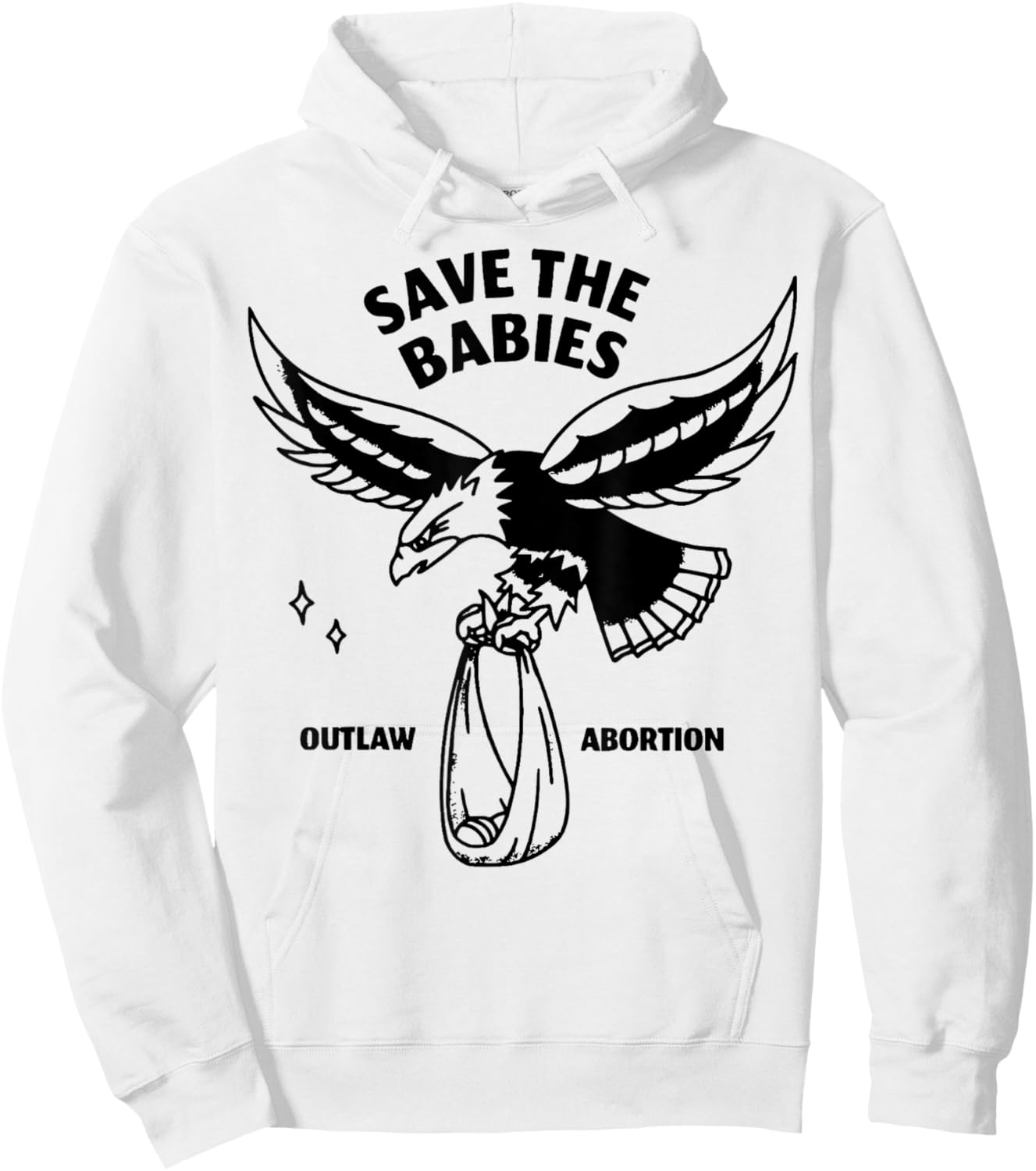 Save the Babies Eagle Hoodie - Hoodie | White