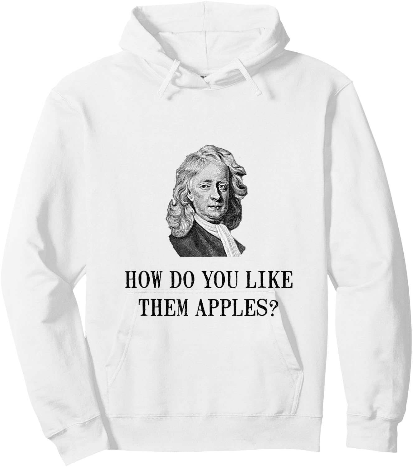 Sir Isaac Newton Apple Funny Nerd Hoodie - Hoodie | White