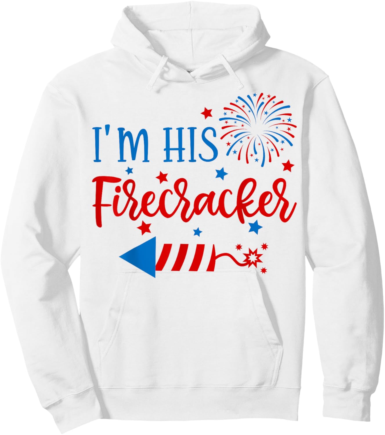 I'm His Firecracker 4th Of July His Her Matching Couple Hoodie - Hoodie | White