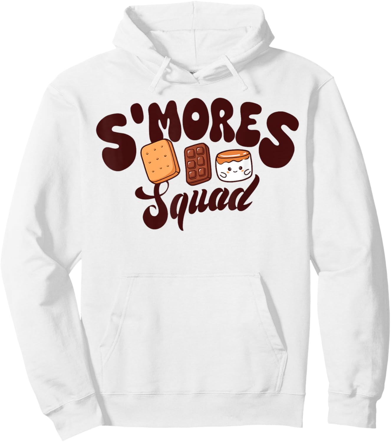 S'mores Squad Camping Campfire Chocolate Marshmallow S'more Hoodie - Hoodie | White
