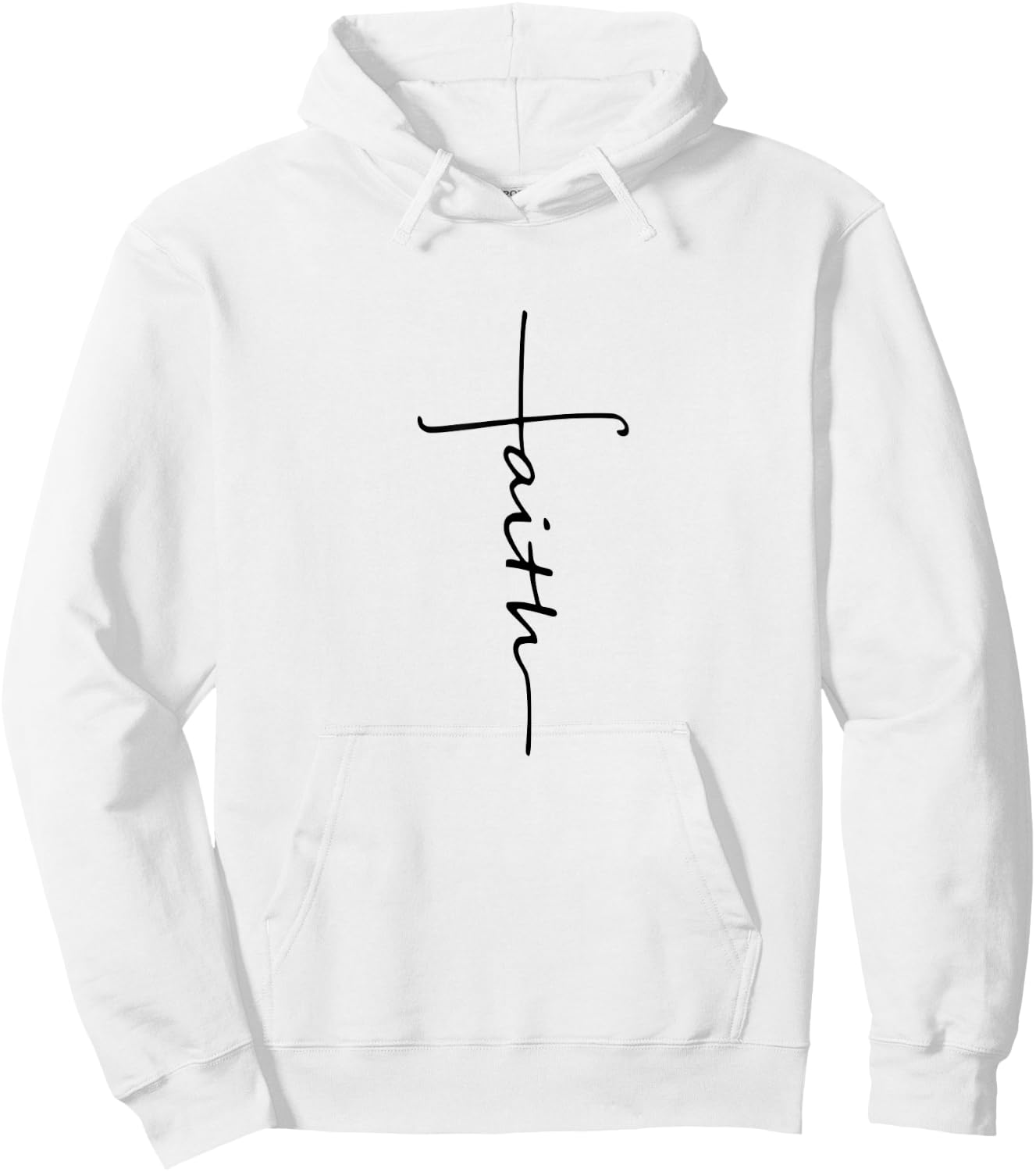Faith Necklace Shirt Hoodie - Hoodie | White