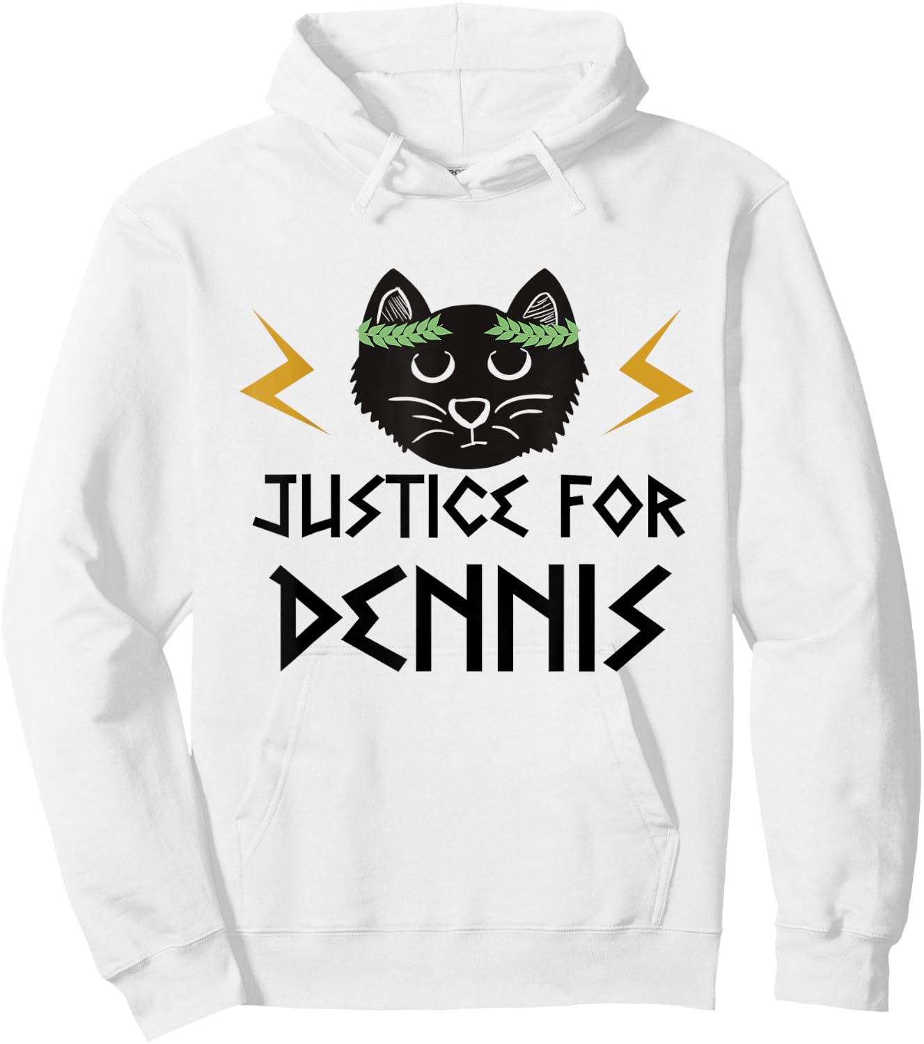 Kaos TV. Justice for Dennis the cat. Hoodie - Hoodie | White