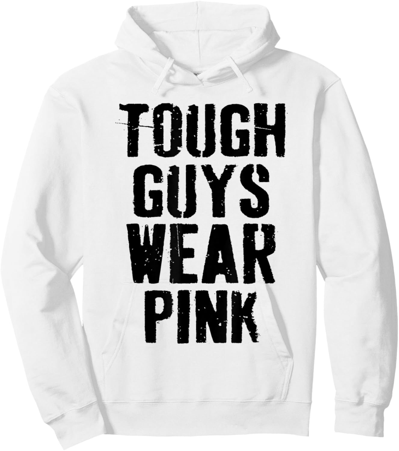 Tough Guys Wear Pink Beast Cancer Awareness Hoodie - Hoodie | White