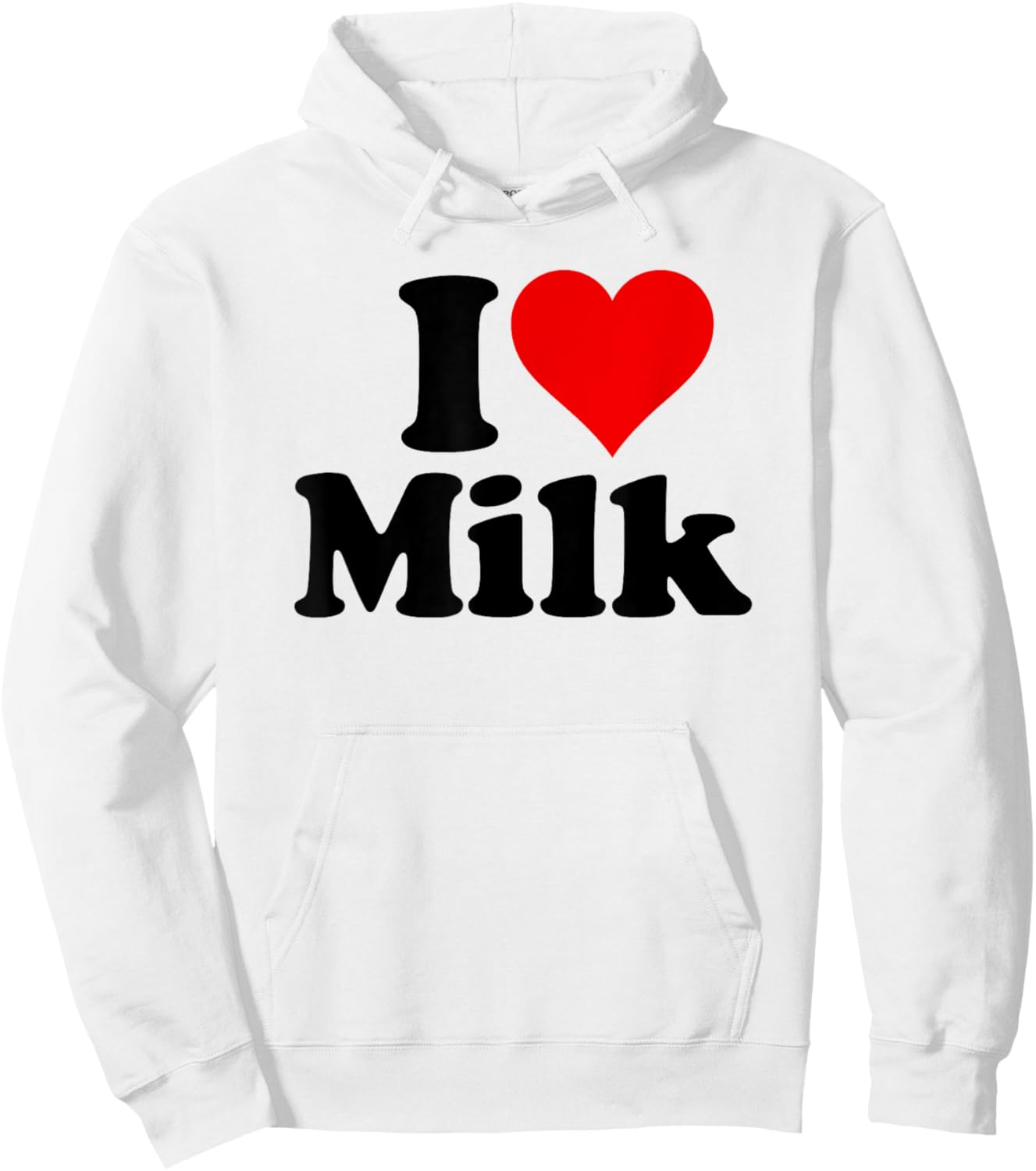 I Love Heart Milk Hoodie - Hoodie | White