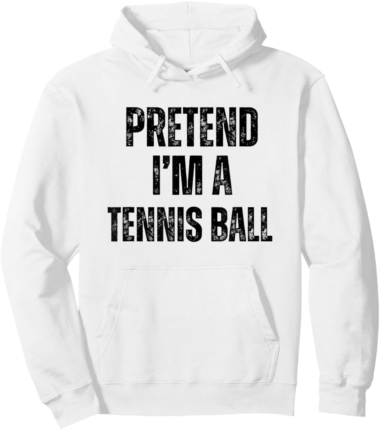 Pretend I'm A Tennis Ball Funny Halloween Easy Costume Hoodie - Hoodie | White