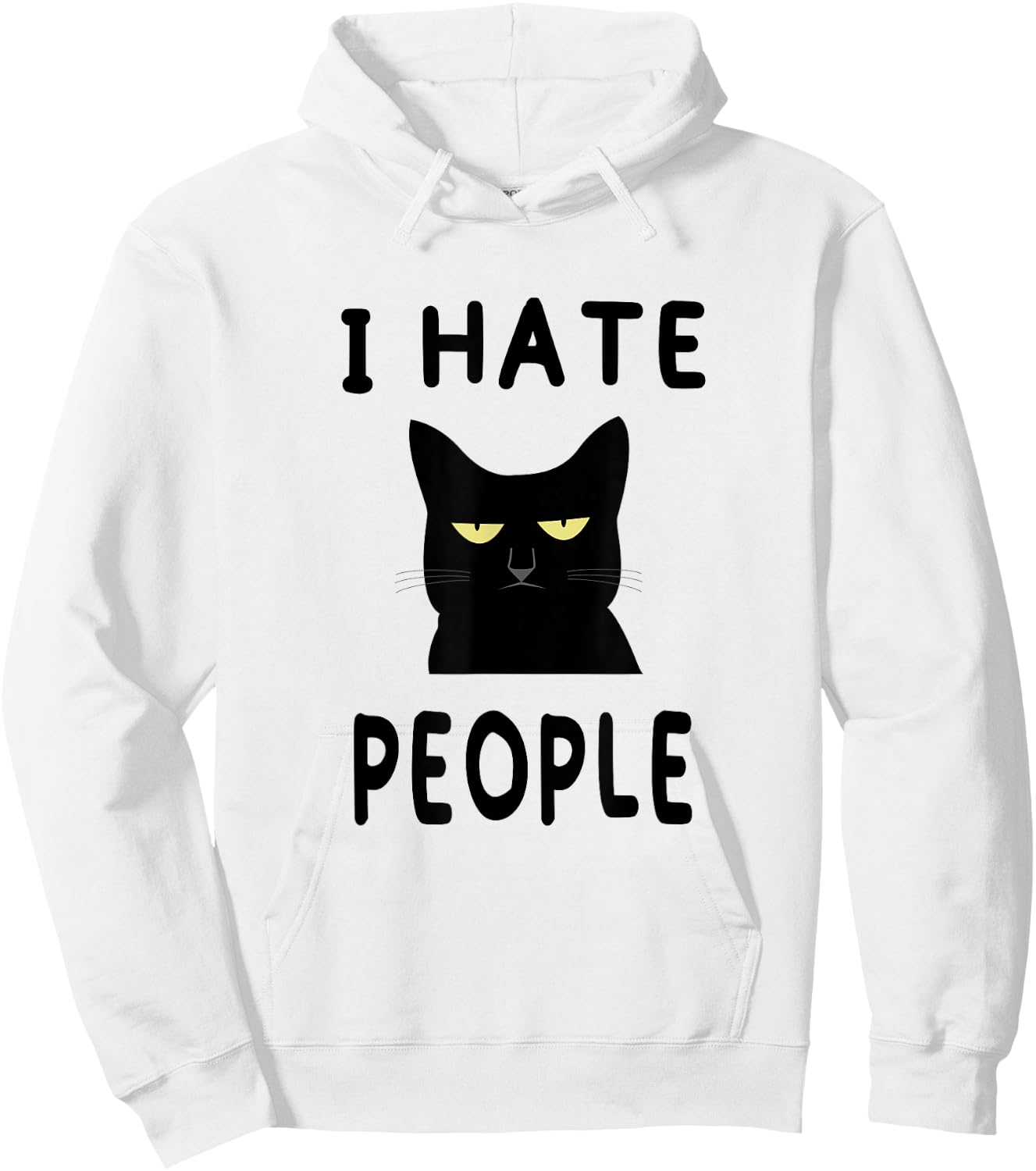 I Hate People Ew People Funny Kitten Cat Lover Gift Hoodie - Hoodie | White