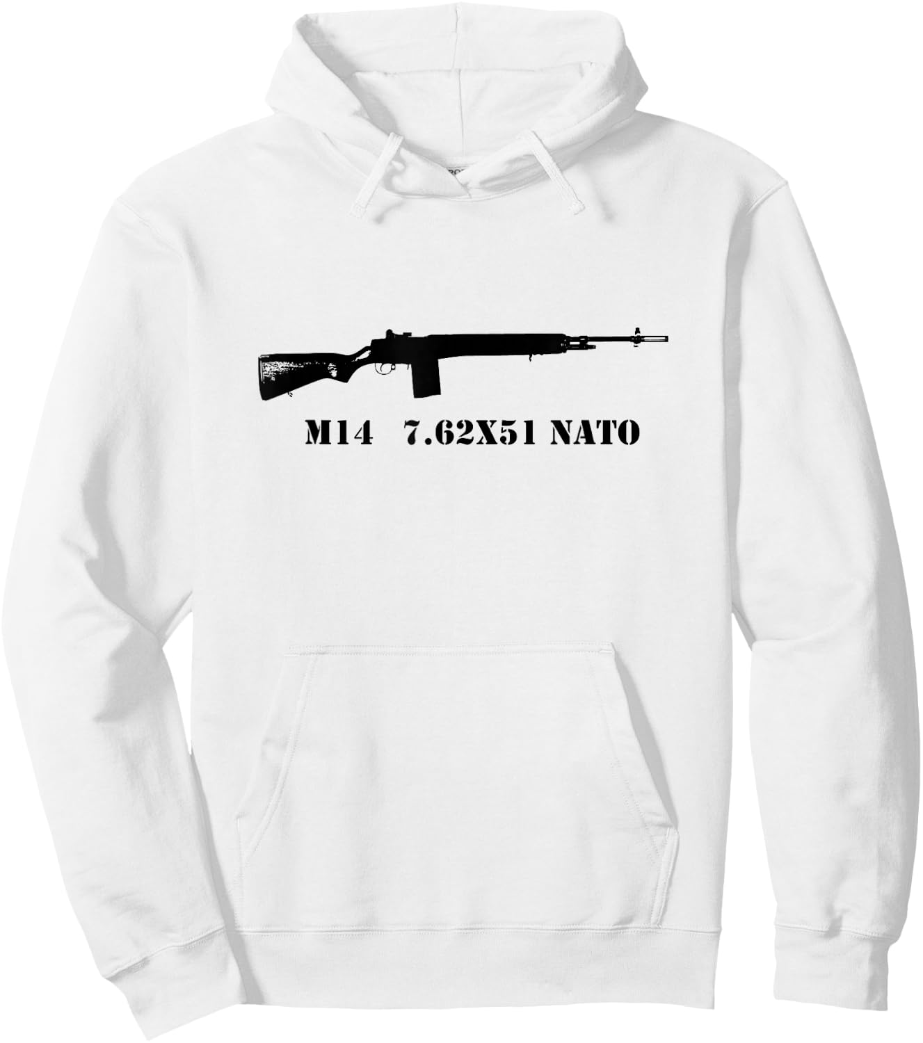 M14 Shirt, M-14 Vietnam US Military 7.62 NATO Hoodie - Hoodie | White