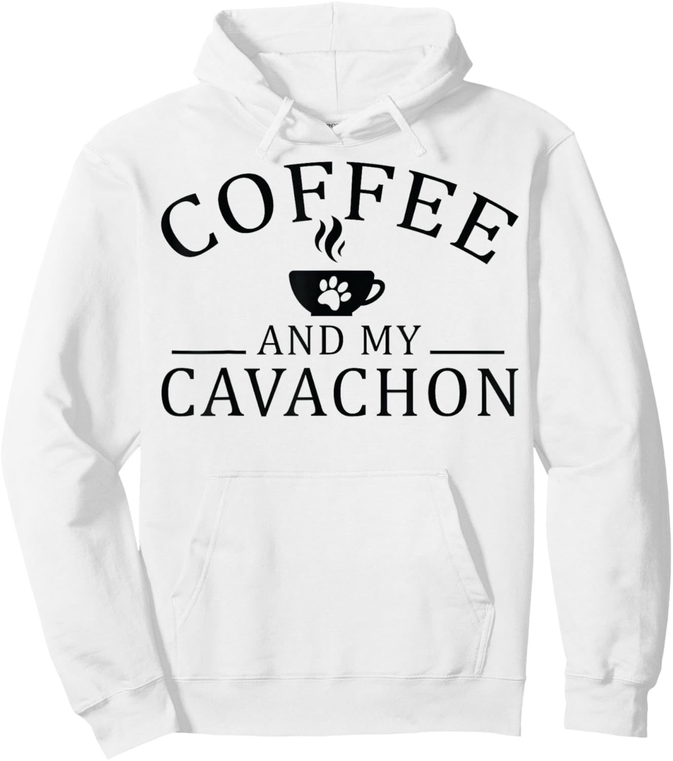 Cavachon Dog And Coffee Men Women Hoodie - Hoodie | White