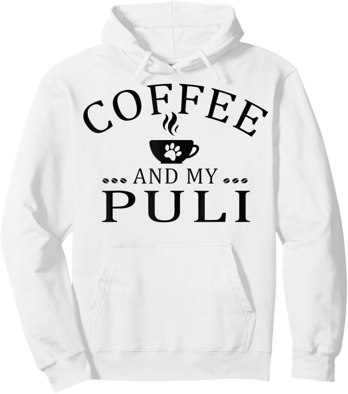 Puli Dog And Coffee Women Hoodie - Hoodie | White