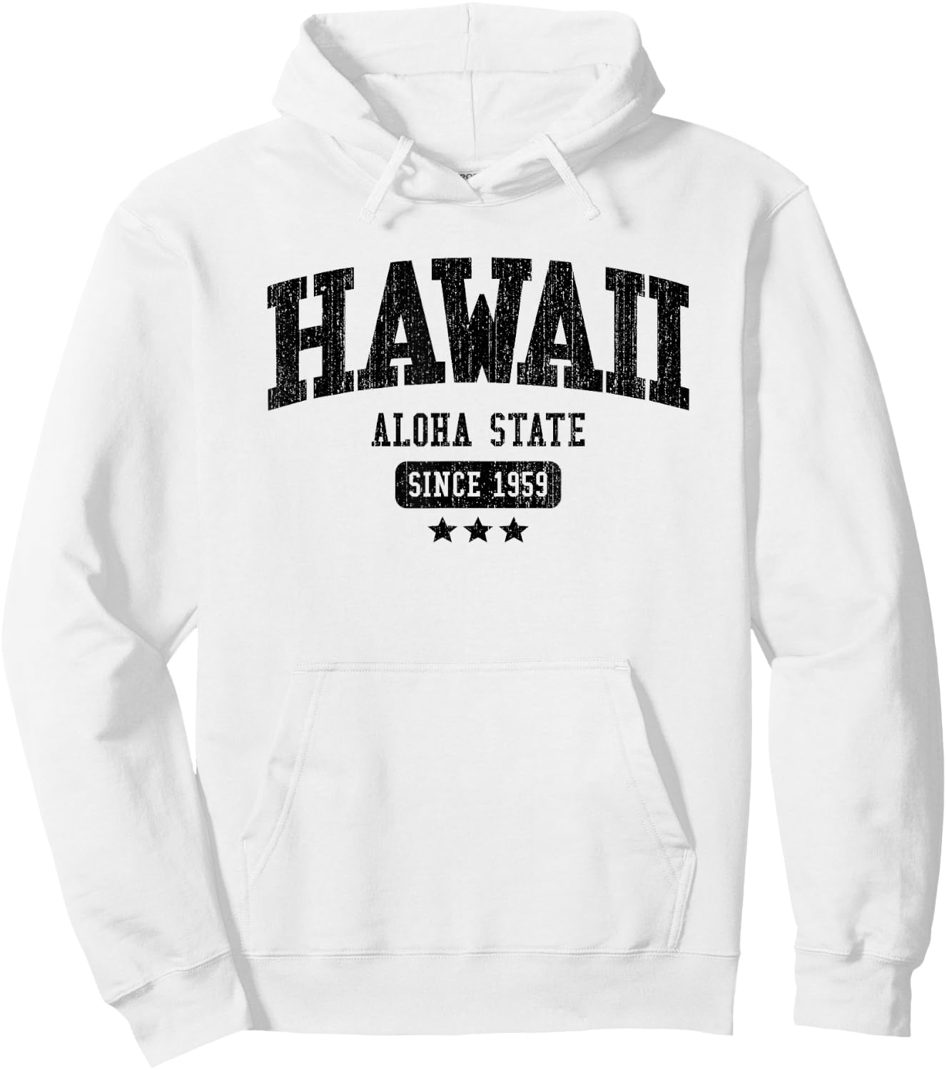 Vintage Hawaii Aloha State Since 1959 USA Sports Hoodie - Hoodie | White