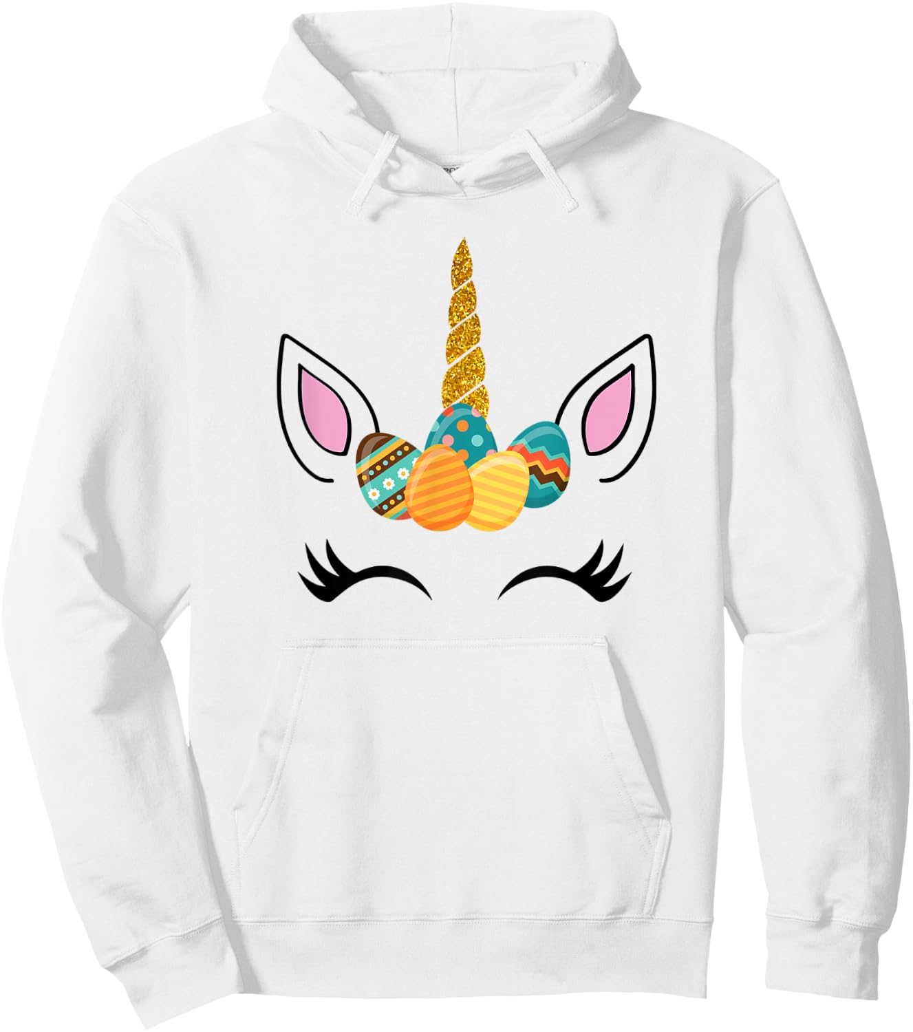 Unicorn Easter Shirt egg easter for Girls & Women Hoodie - Hoodie | White