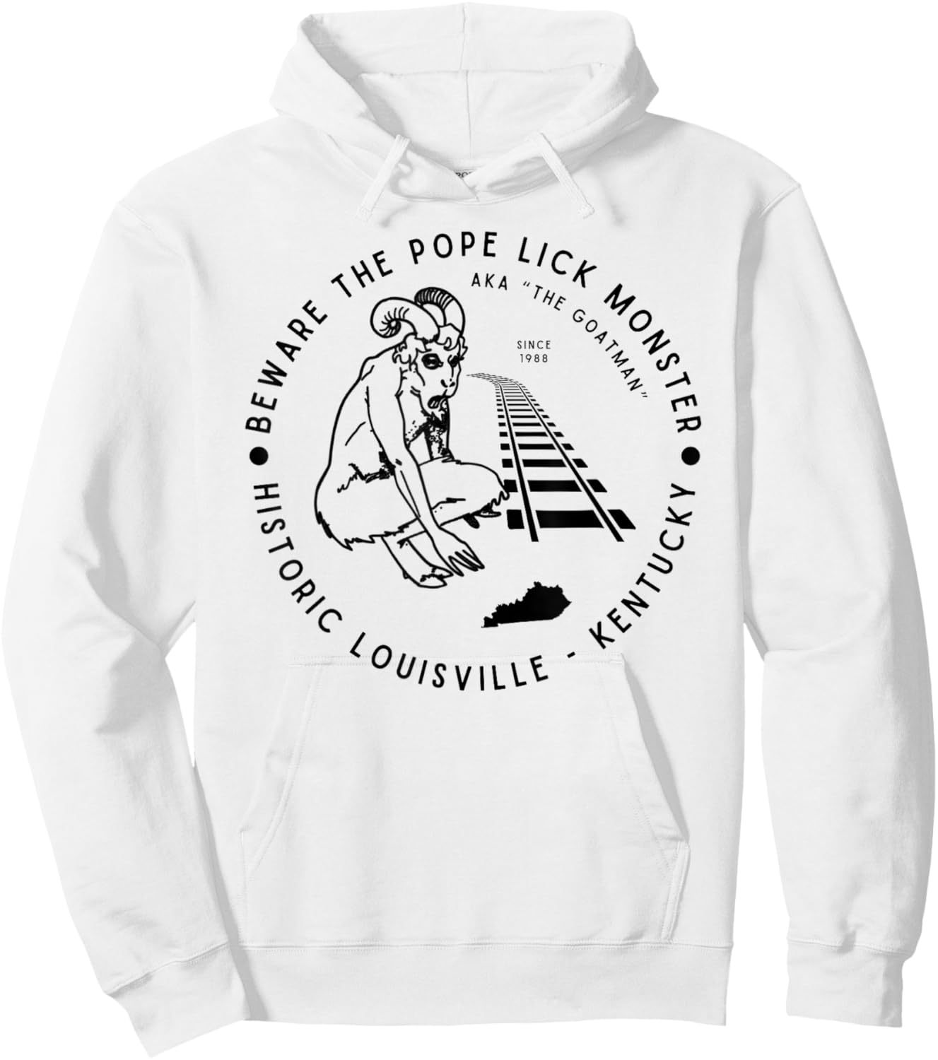 Beware the Pope Lick Monster Louisville Kentucky Cryptid Hoodie - Hoodie | White