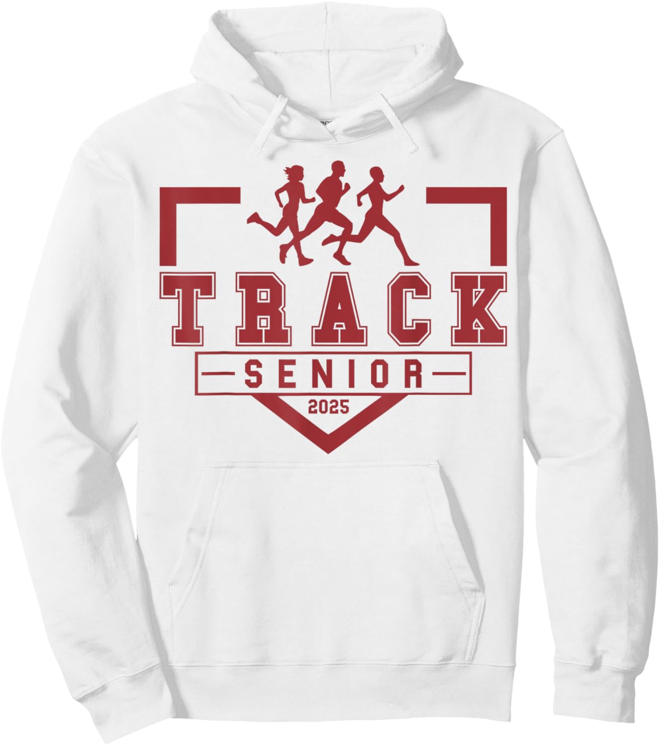 Track Senior Night Track Senior 2025 Graduation 36 Hoodie - Hoodie | White