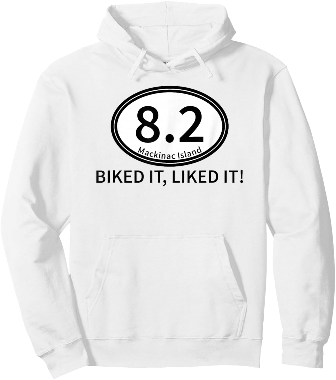 Mackinac Island Michigan Biked It Liked It Up North Vacation Hoodie - Hoodie | White
