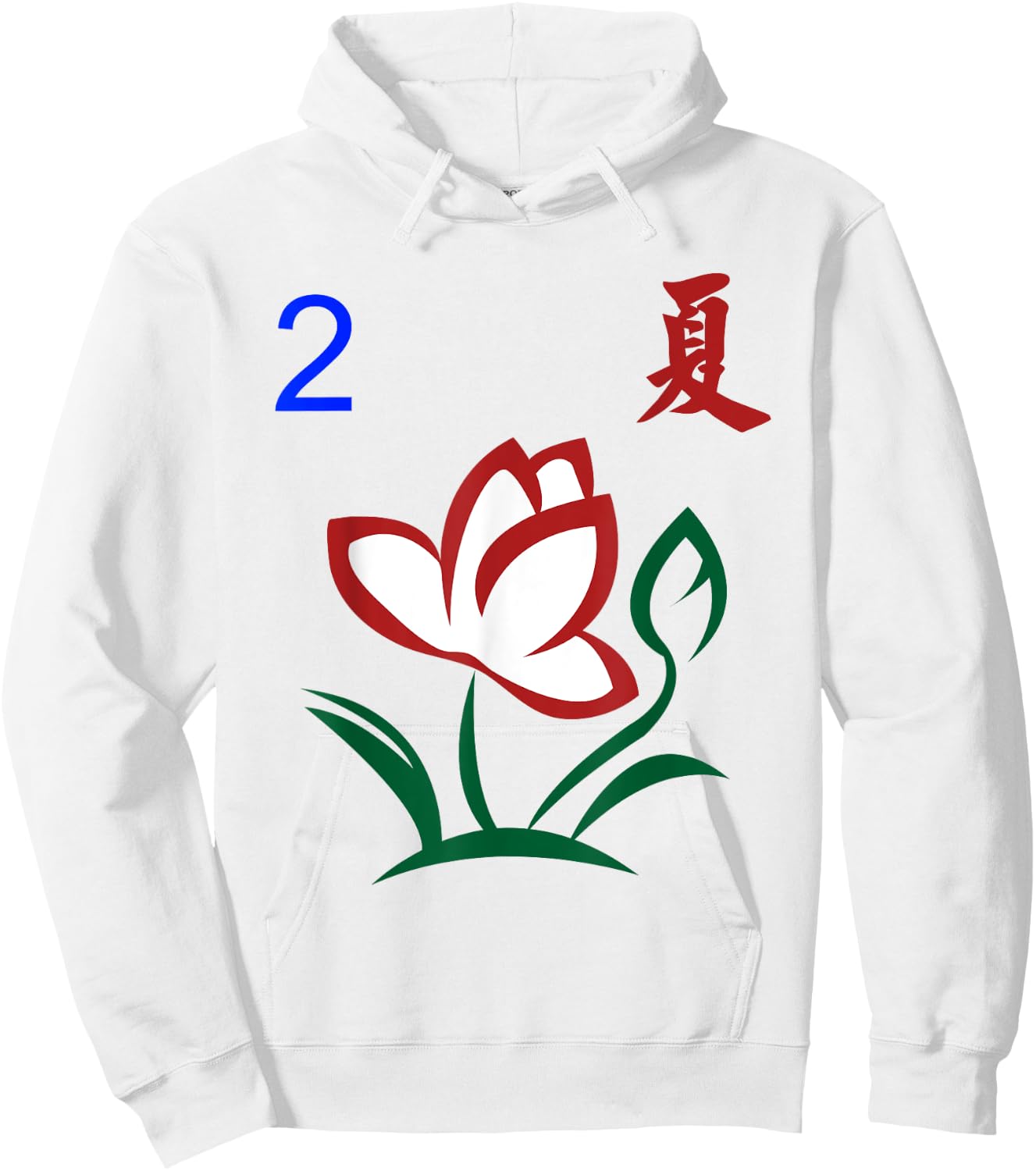 Chinese Mahjong Mah Jong Game Blue Tiles Seasons Summer Two Women Kids Hoodie - Hoodie | White