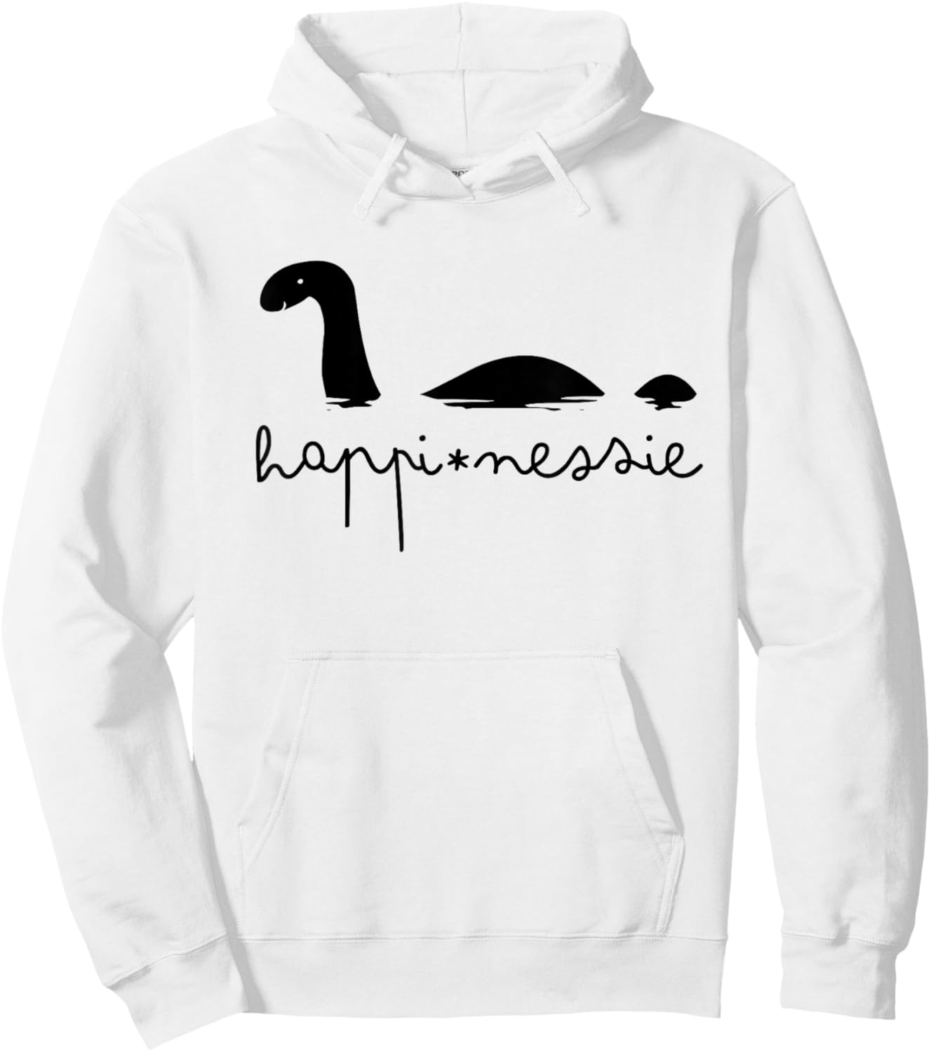 HappiNessie Loch Ness Monster Cute Women Cartoon Hoodie - Hoodie | White