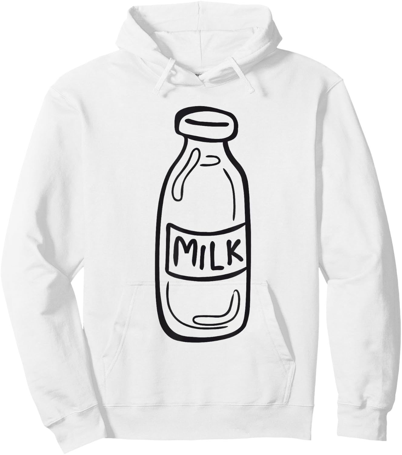 Milk Bottle with Milk Costume Hoodie - Hoodie | White
