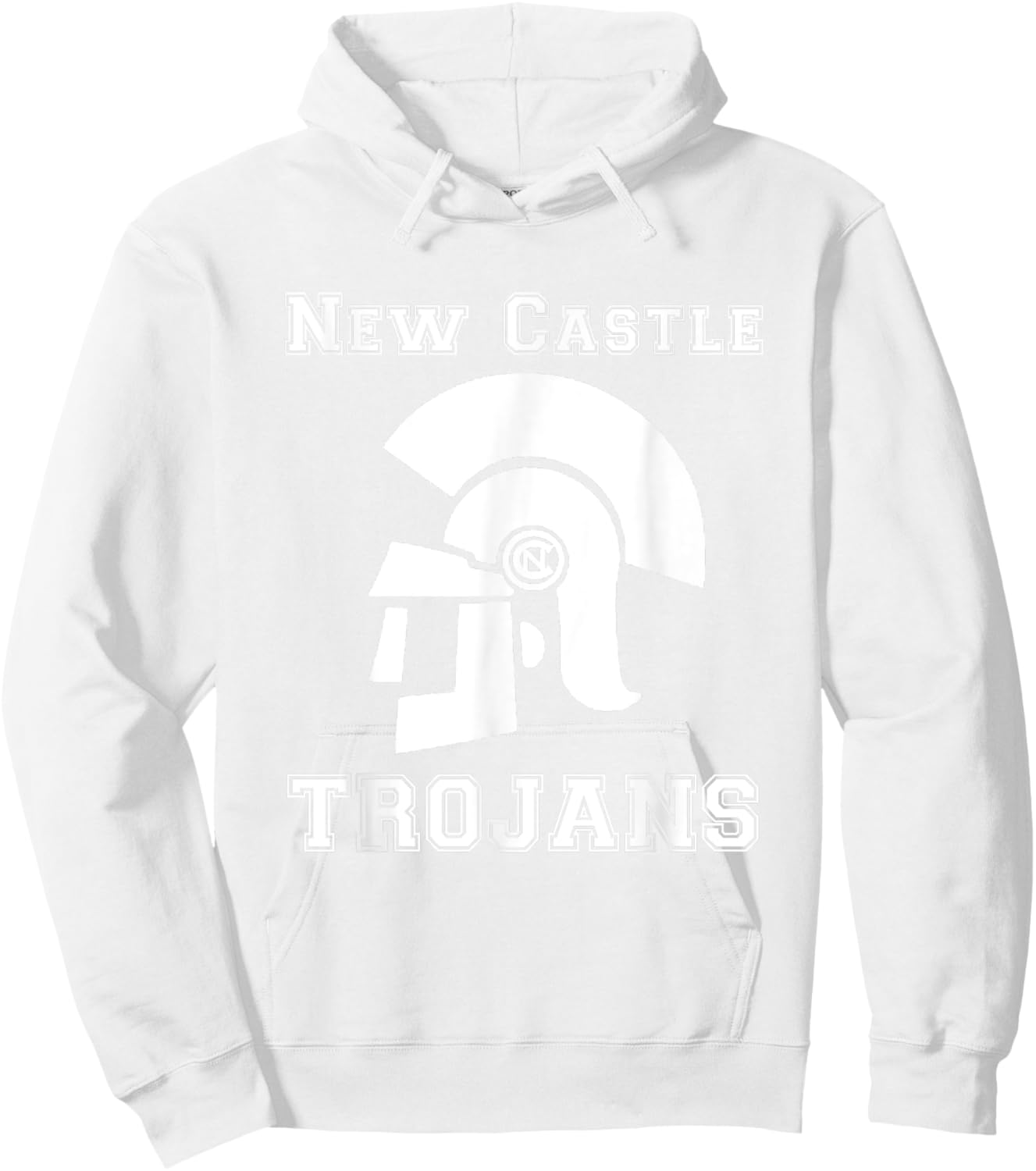 New Castle High School Trojans Mascot Hoodie - Hoodie | White