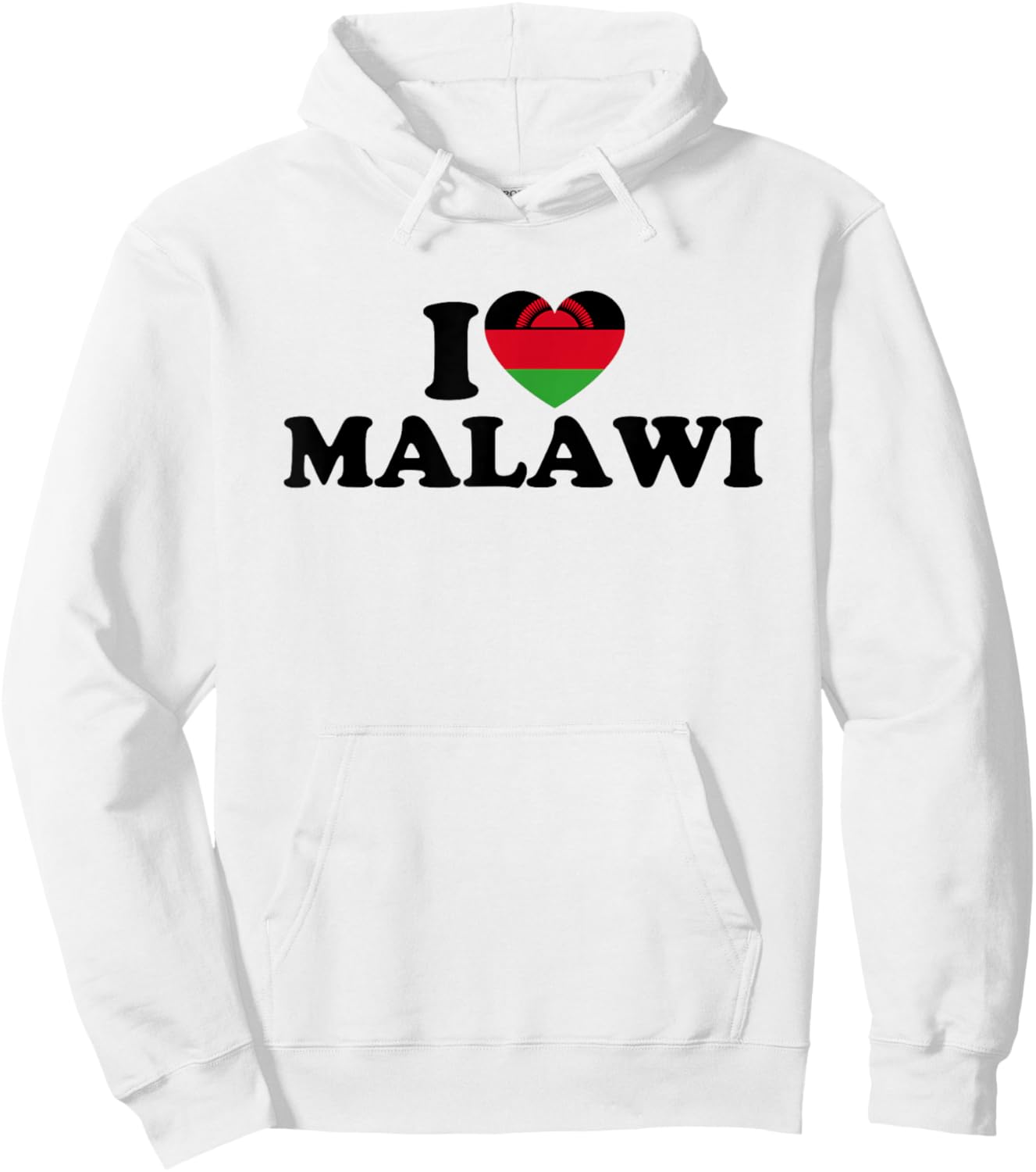 I Love Malawi Hoodie - Hoodie | White