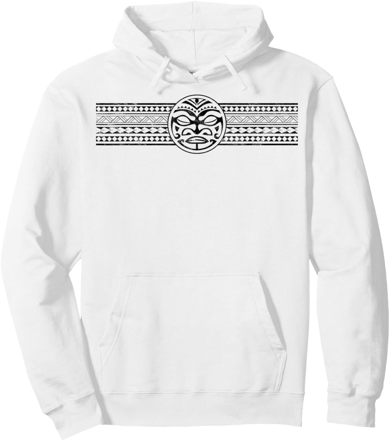 Maori Polynesian Bracelet Tribal Seamless Pattern Aztec Hoodie - Hoodie | White