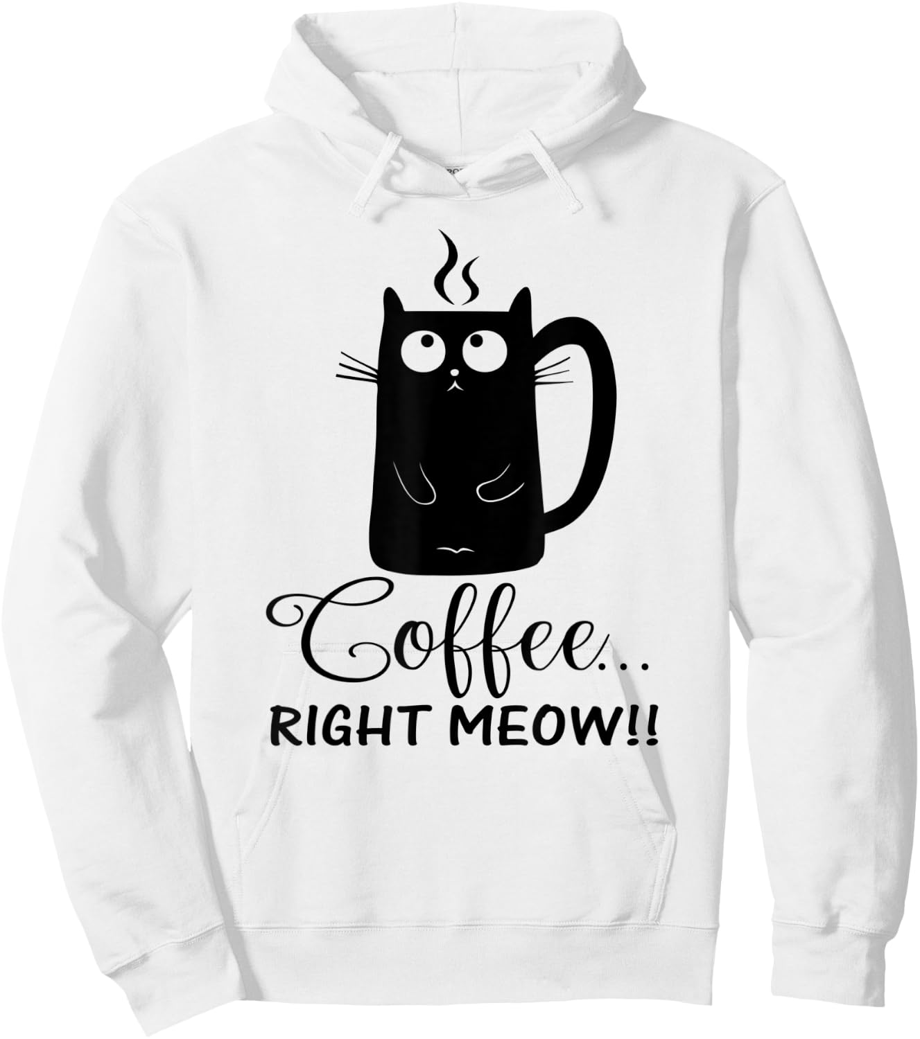 Coffee Right Meow Cute Cat Lovers Gift Women Hoodie - Hoodie | White