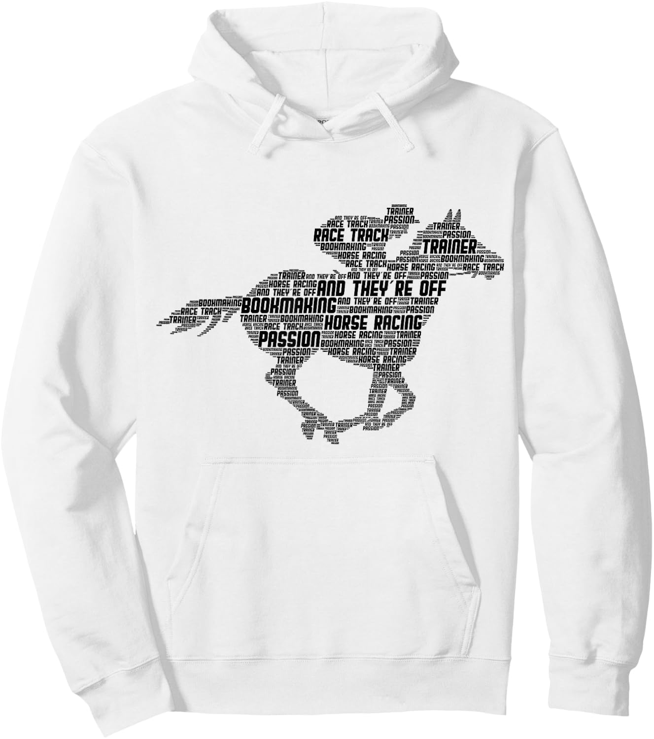 Horse Racing Jockey Derby Men Hoodie - Hoodie | White