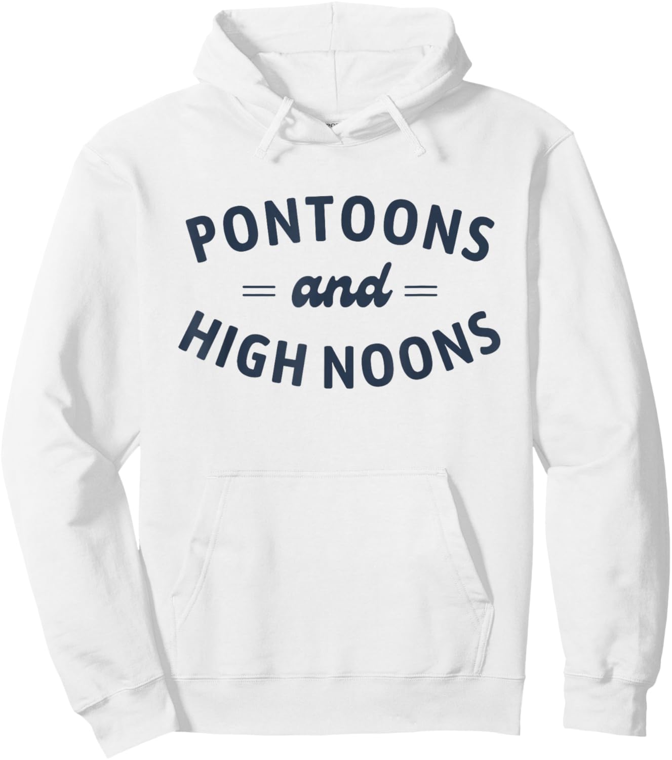 Pontoons and High Noons, Summer Lake Bachelorette Party Hoodie - Hoodie | White
