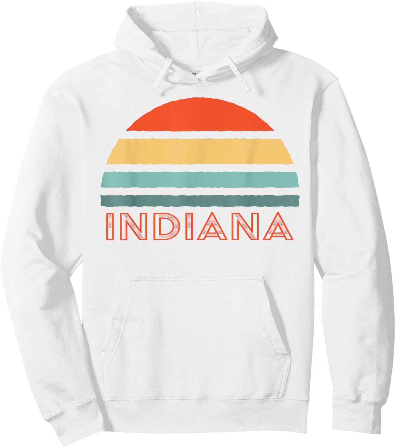 Best Indiana Apparel And Souvenirs Retro Indiana , Men's Blue Small Retro Hoodie - Hoodie | White