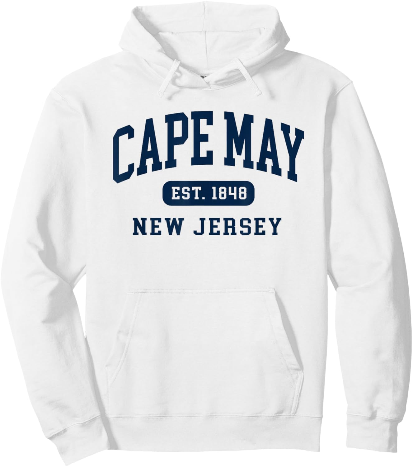 Cape May NJ New Jersey Retro Est 1848 Vintage Souvenir Hoodie - Hoodie | White