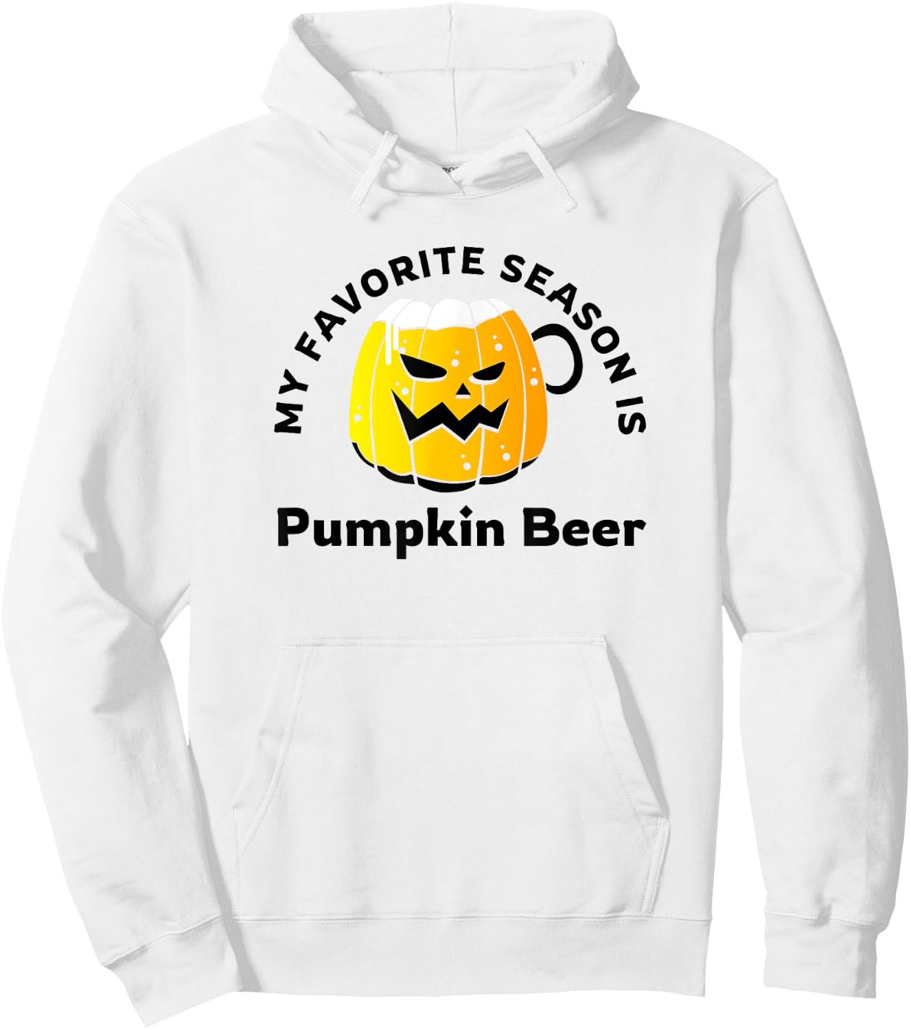 Pumpkin Beer in the Fall Autumn Season Hoodie - Hoodie | White