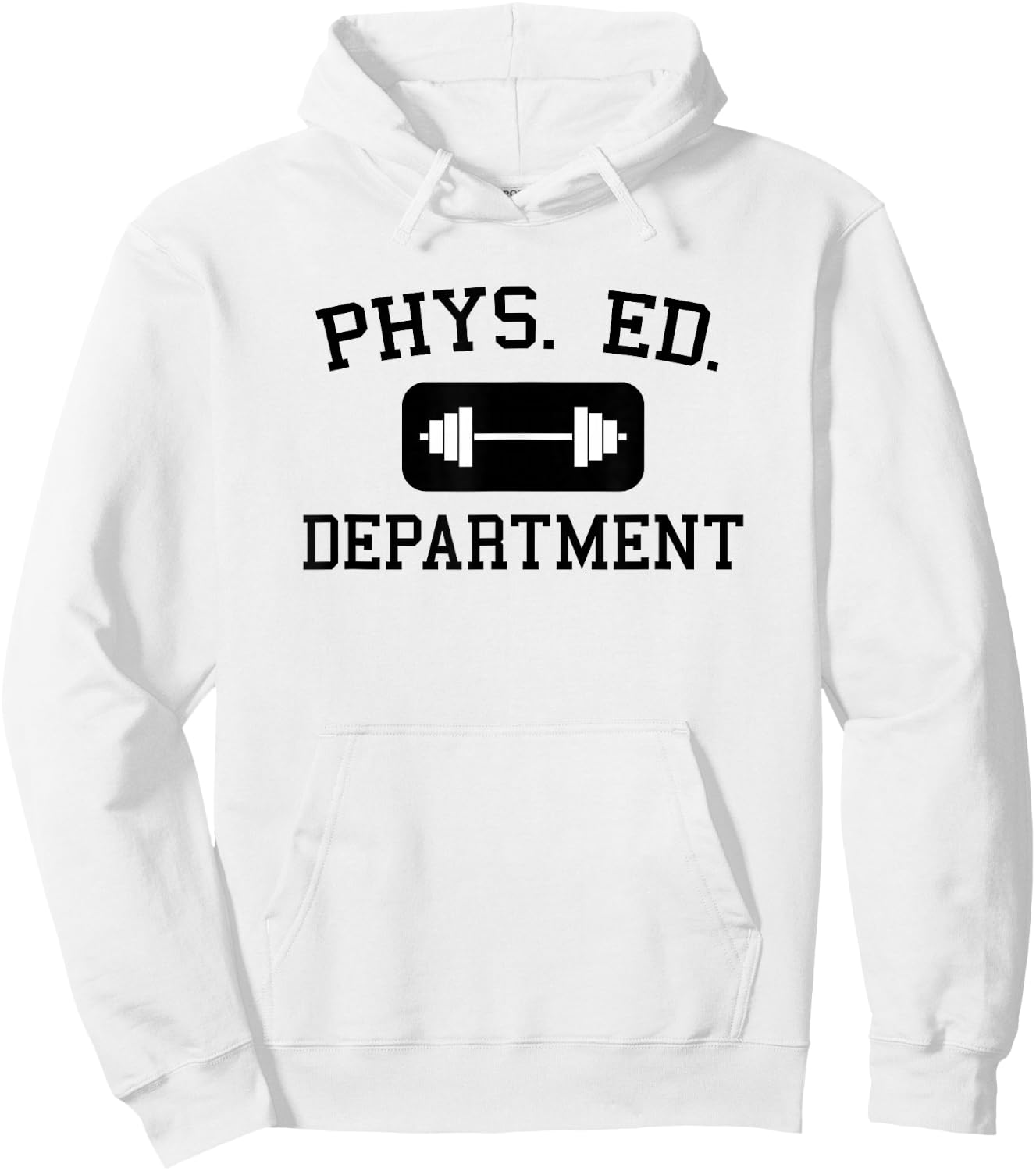 Phys Ed Department with a Dumbbell - Gym Hoodie - Hoodie | White