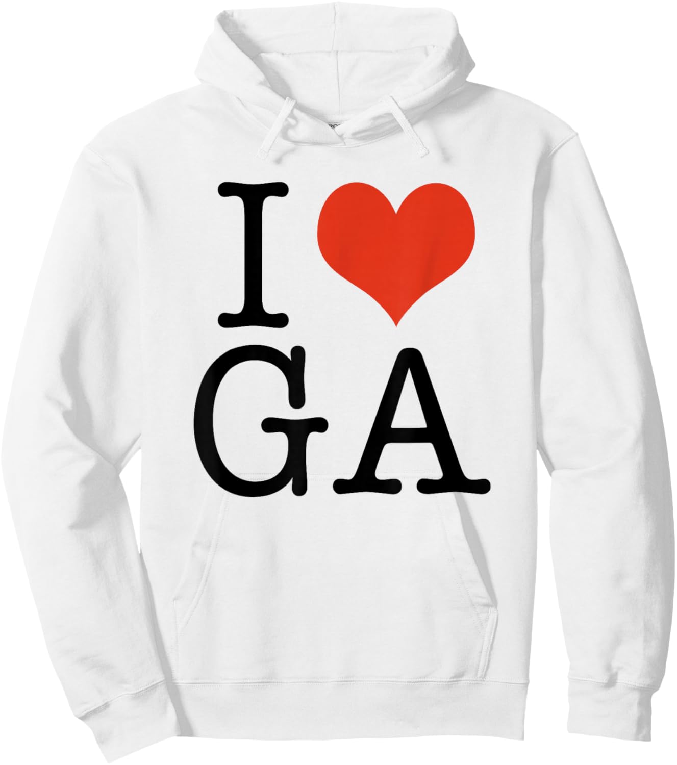 I Love GA Georgia USA American Hoodie - Hoodie | White