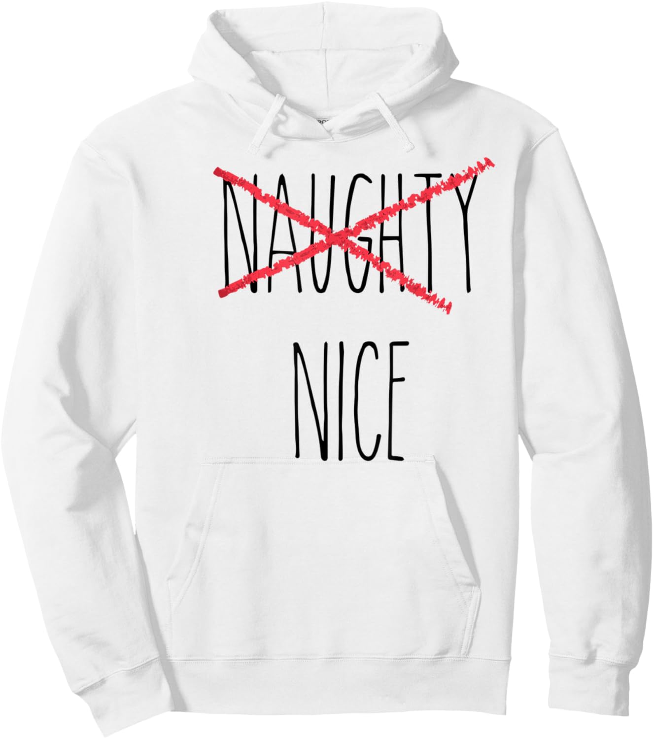 Rae Inspired Dunn naughty humorous nice holiday Christmas Hoodie - Hoodie | White