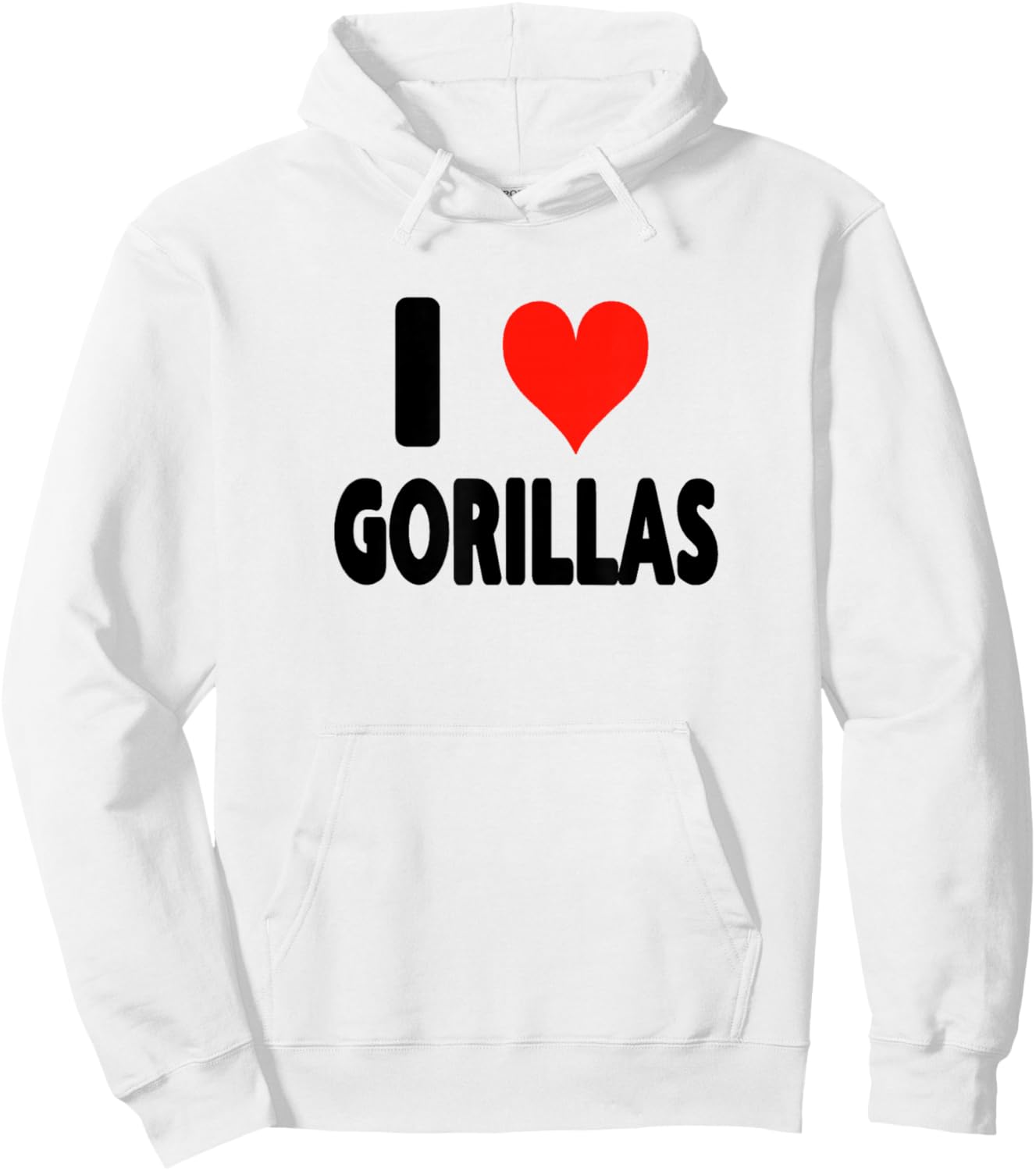 I Love Gorillas - Heart Mountain Gorilla Zoo Animal Ape Hoodie - Hoodie | White