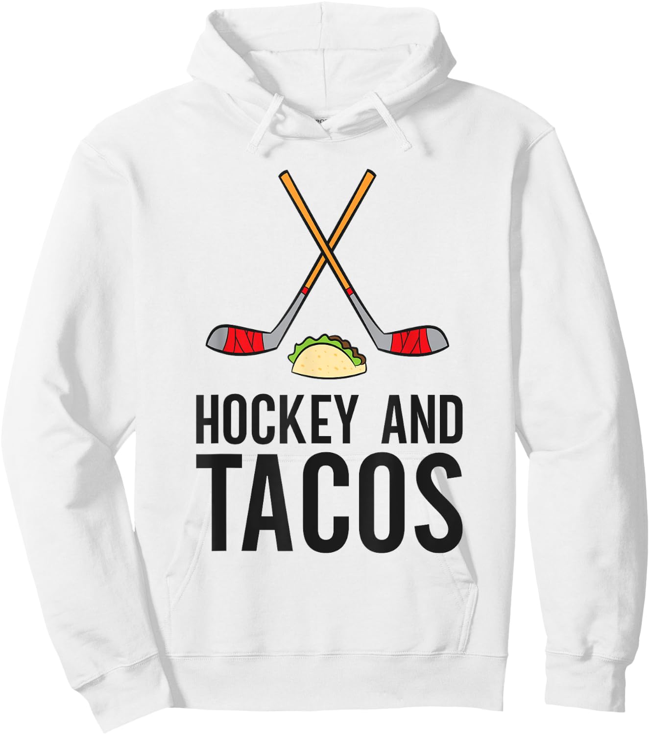 Hockey And Tacos Love Ice Hockeys Hoodie - Hoodie | White