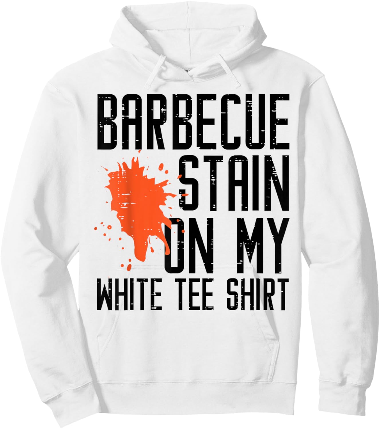 Barbecue Stain On My White Funny Bbq Meat Men Women Kids Hoodie - Hoodie | White