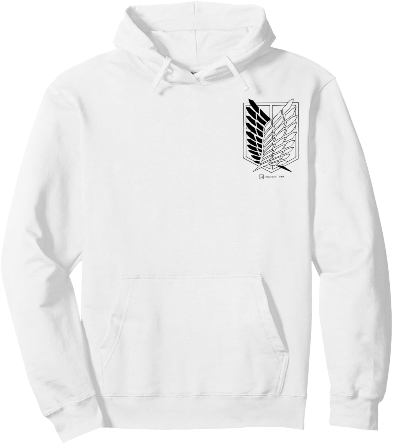 Attack on Titan Scout Regiment Survey Corps Pocket Logo Hoodie - Hoodie | White