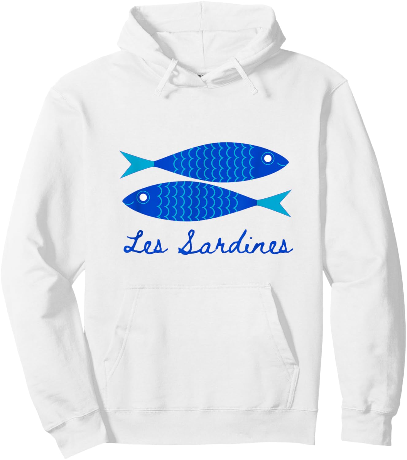 Les sardines fisherman aesthetic coastal sardine fish Hoodie - Hoodie | White