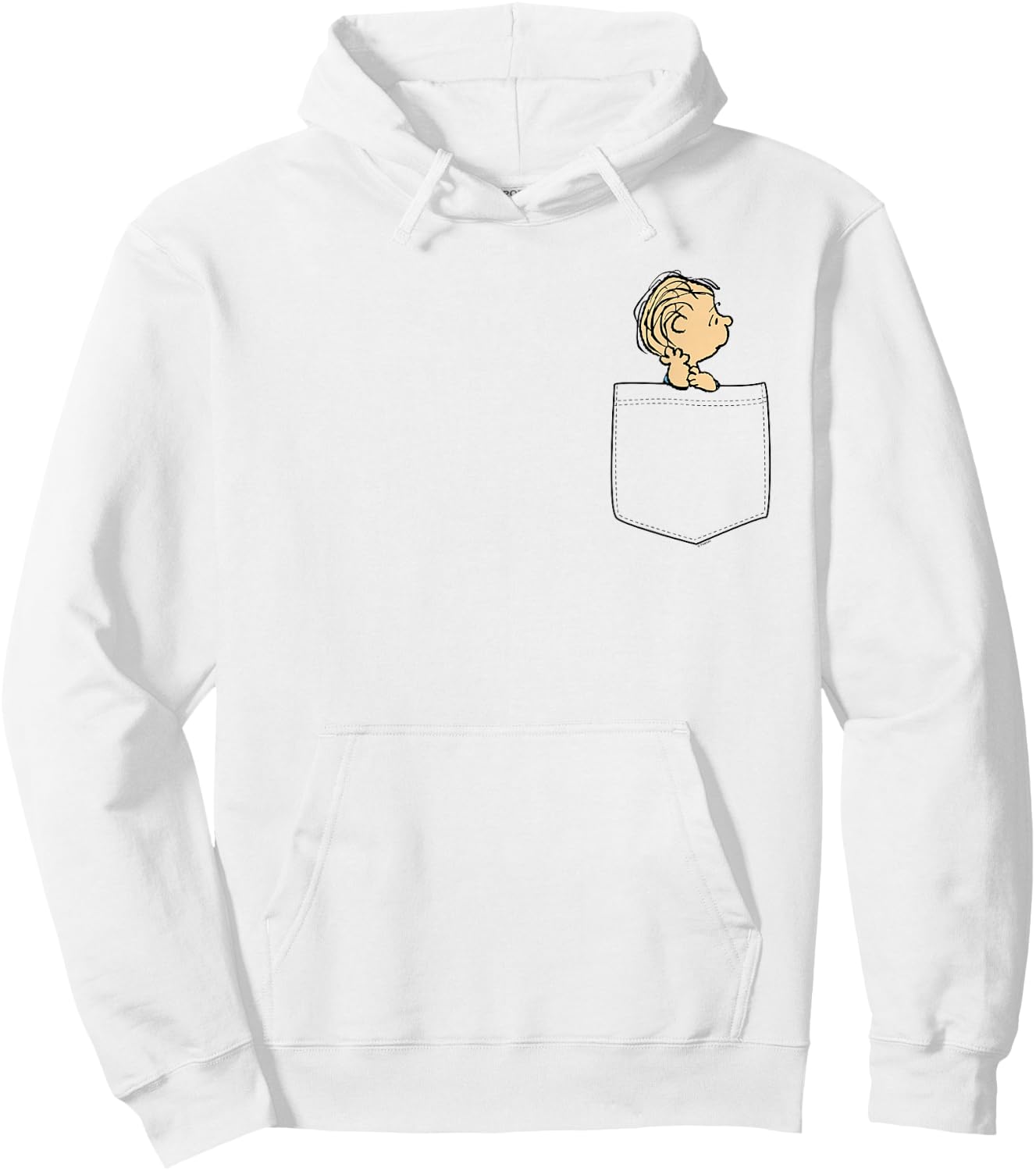 Peanuts Linus Faux Pocket Hoodie - Hoodie | White