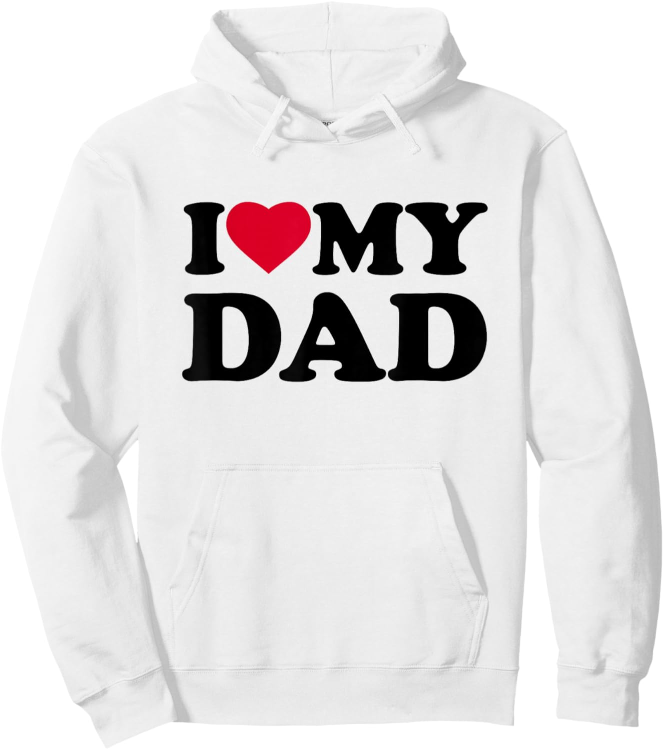 I Love My Dad Heart Family Hoodie - Hoodie | White