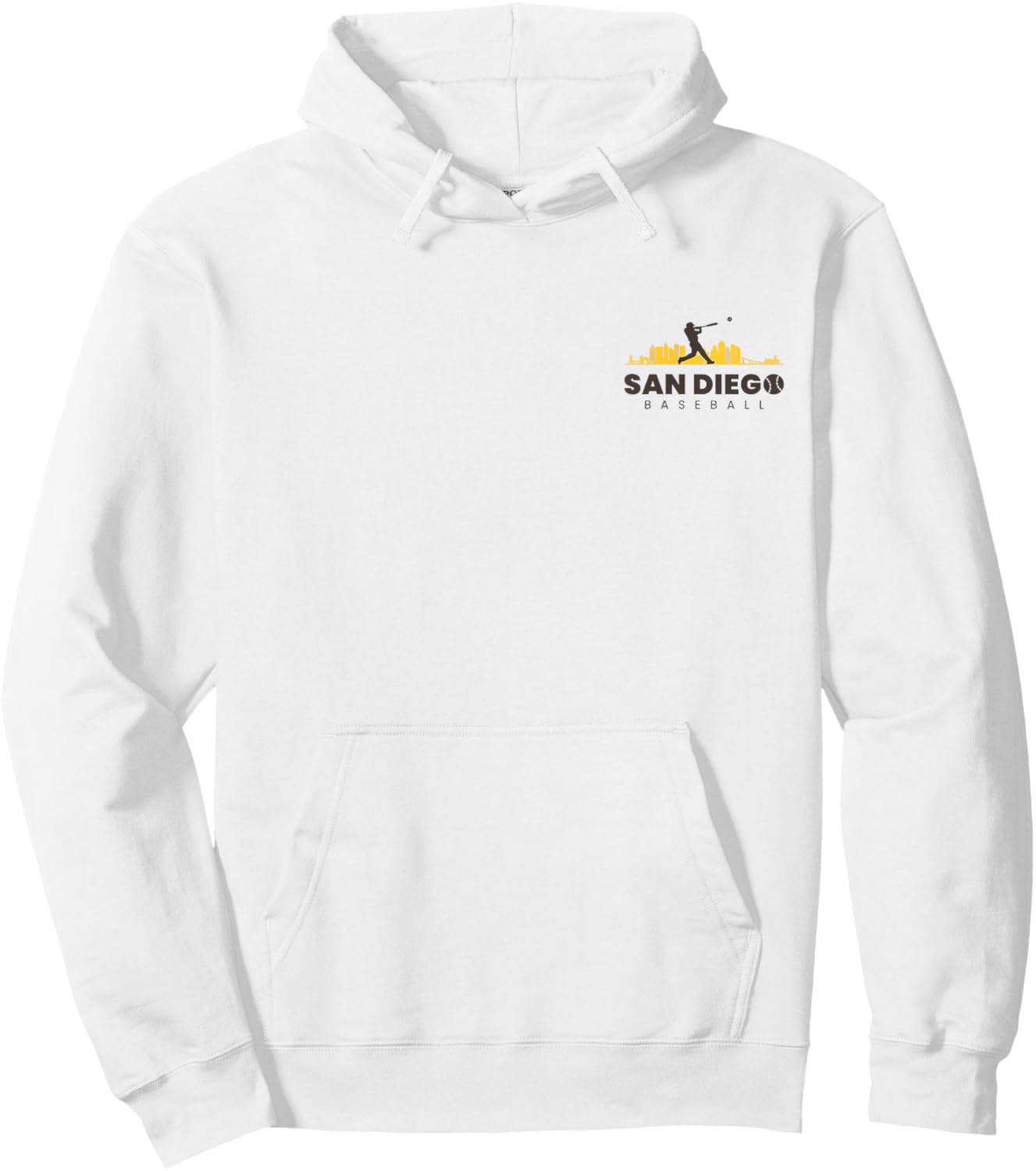 San Diego Baseball Vintage Minimalist Retro Baseball Lover Hoodie - Hoodie | White