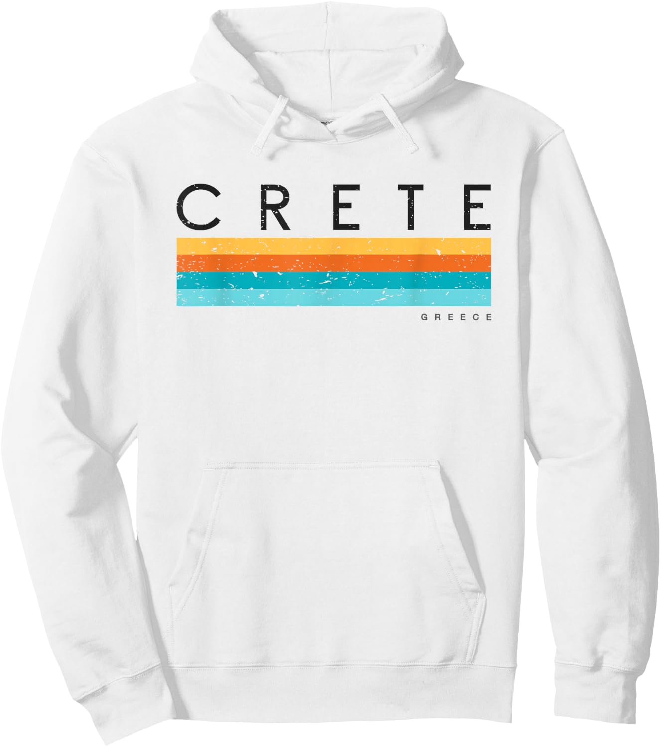 Vintage Crete Greece Retro Design Hoodie - Hoodie | White