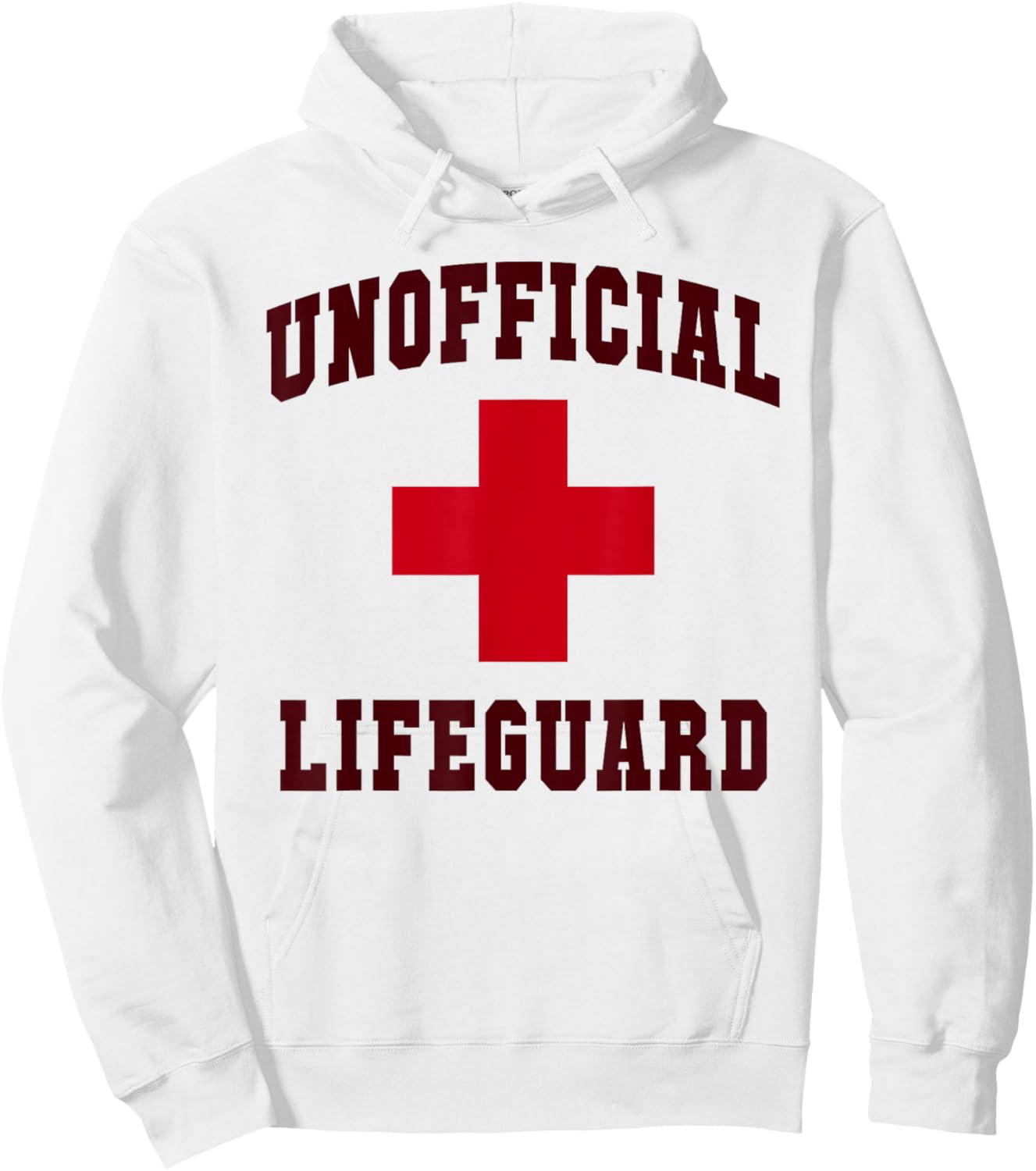 Sarcastic UNOFFICIAL LIFEGUARD Girl Vacay Swim Cruise Hoodie - Hoodie | White