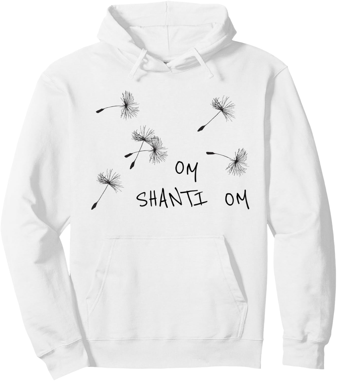 Meditation Saying Om Shanti Om Meditating Yoga Hoodie - Hoodie | White