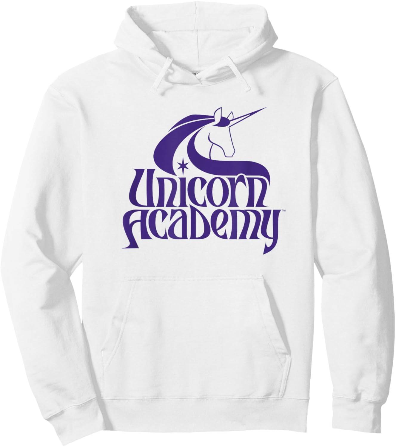 Unicorn Academy Silhouettes Graphic Front and Back Print Hoodie - Hoodie | White